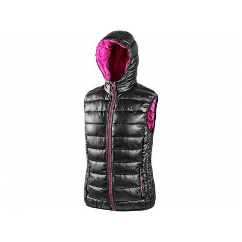 Women's winter vest OMAK, black and pink