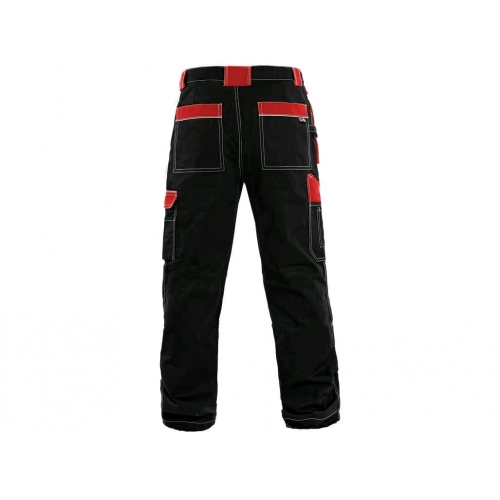 Nohavice do pása CXS ORION TEODOR, zimné, pánske, čierno-červené