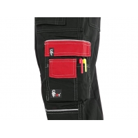 Waist trousers CXS ORION TEODOR, winter, men, black-red