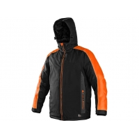 CXS BRIGHTON jacket, winter, black-orange