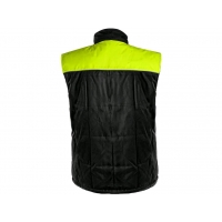 Men's winter vest SEATTLE, fleece, black-yellow