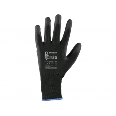 Gloves CXS BRITA BLACK, dipped in polyurethane