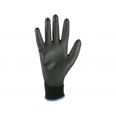 Gloves CXS BRITA BLACK, dipped in polyurethane