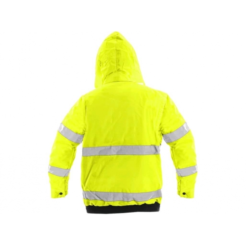 Men's reflective jacket LEEDS, winter, yellow, sizing.