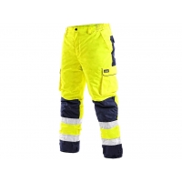 Pants CXS CARDIFF, warning, insulated, men's, yellow