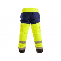 Pants CXS CARDIFF, warning, insulated, men's, yellow