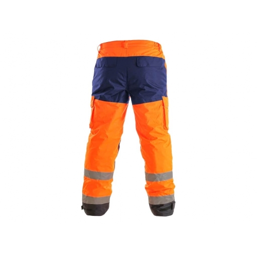 Nohavice CXS CARDIFF, výstražné, zateplené, pánske, oranžové