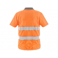 Men's reflective polo shirt DOVER, orange, sizing.