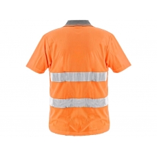 Men's reflective polo shirt DOVER, orange, sizing.