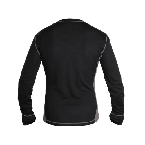 T-shirt COOLDRY, functional, long sleeves, men, black-grey
