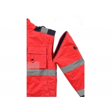 LUTON jacket, warning, red-blue