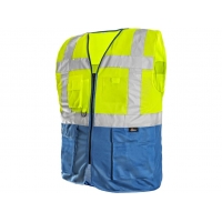 Vest BOLTON, warning, yellow-blue