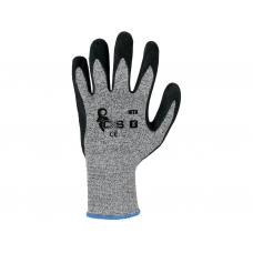 Gloves CXS NITA, anti-cut, nitrile dipped with sand finish