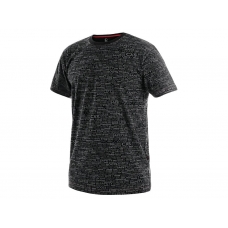 T-shirt CXS DARREN, short sleeve, printed CXS logo, black
