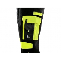Waist trousers CXS SIRIUS BRIGHTON, winter, men, black-yellow