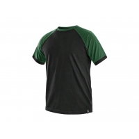 Tričko s krátkym rukávom OLIVER, čierno-zelené