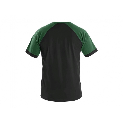 Tričko s krátkym rukávom OLIVER, čierno-zelené