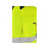 CXS HALIFAX, men's warning jacket with mesh, yellow-blue