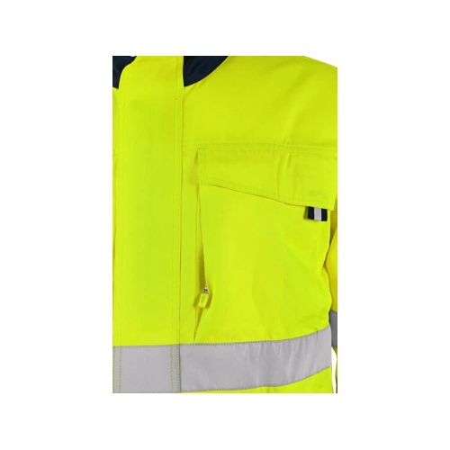 CXS HALIFAX, men's warning jacket with mesh, yellow-blue
