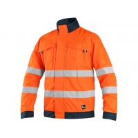 CXS HALIFAX, men's warning jacket with mesh, orange-blue