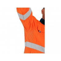 CXS HALIFAX, men's warning jacket with mesh, orange-blue