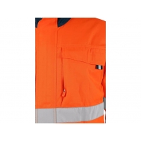 CXS HALIFAX, men's warning jacket with mesh, orange-blue