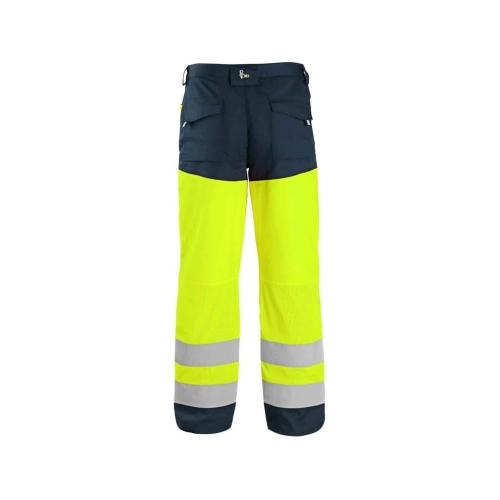 Nohavice CXS HALIFAX, výstražné so sieťovinou, pánske, žlto-modré