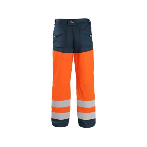 CXS HALIFAX, men's warning trousers with mesh, orange-blue