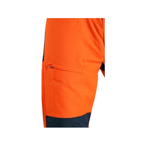 CXS HALIFAX, men's warning trousers with mesh, orange-blue