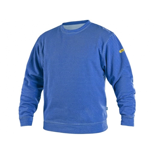 Sweatshirt CXS DENALI, ESD anti-static, medium blue