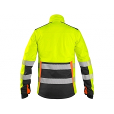 Bunda CXS BENSON, výstražná, softshell, žlto-čierna