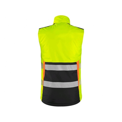 Vest CXS BENSON, warning, insulated, yellow-black
