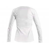 T-shirt CXS MARY, ladies, v-neck, long sleeves, white