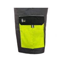 Shorts CXS PHOENIX ZEFYROS, men, grey-yellow