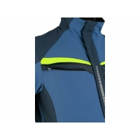 Blouse CXS NAOS, men's, blue-blue, HV yellow accessories