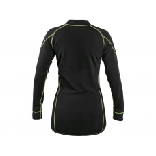Dámske funkčné tričko REWARD, dl. rukáv, čierno-zelené