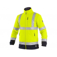 CXS PRESTON jacket, warning, fleece, yellow-blue