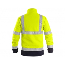 Bunda CXS PRESTON, výstražná, fleece, žlto - modrá