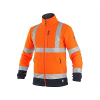 CXS PRESTON jacket, warning, fleece, orange-blue