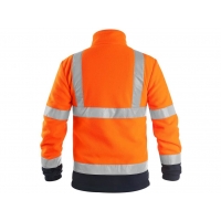 CXS PRESTON jacket, warning, fleece, orange-blue