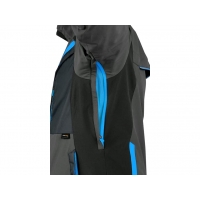 Blúza CXS NAOS, pánska, šedo-čierna, HV modré doplnky