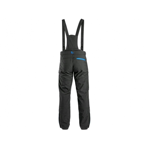 CXS TRENTON winter softshell trousers, men, black and blue