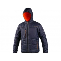 Bunda CXS CHESTER, výstražná, obojstranná, oranžovo-modrá