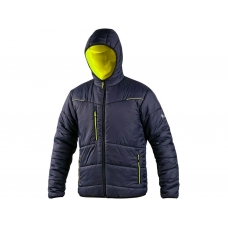 Bunda CXS CHESTER, výstražná, obojstranná, žlto-modrá