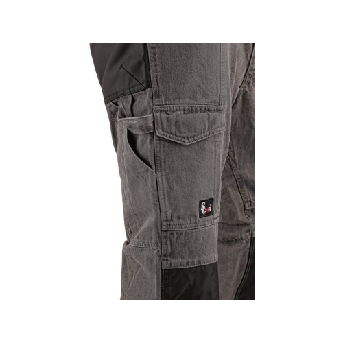 Nohavice jeans NIMES III, pánske, šedo-čierne
