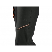 CXS TRENTON winter softshell trousers for children, black with HV yellow/orange accessories