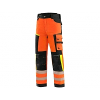 CXS BENSON warning trousers, men, orange-black