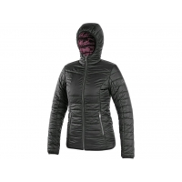 Bunda CXS OCEANIA, zimná, dámska, obojstranná, fialovo - čierna