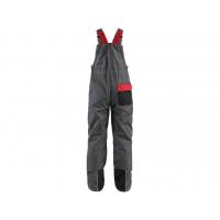 Záhradníky CXS PHOENIX CASPER, detské, šedé s čiernymi a červenými doplnkami