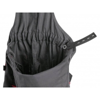 Záhradníky CXS PHOENIX CASPER, detské, šedé s čiernymi a červenými doplnkami